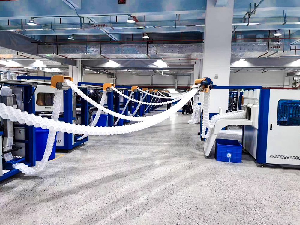 Yulun makinelerinin büyük fabrikada gerçek uygulaması